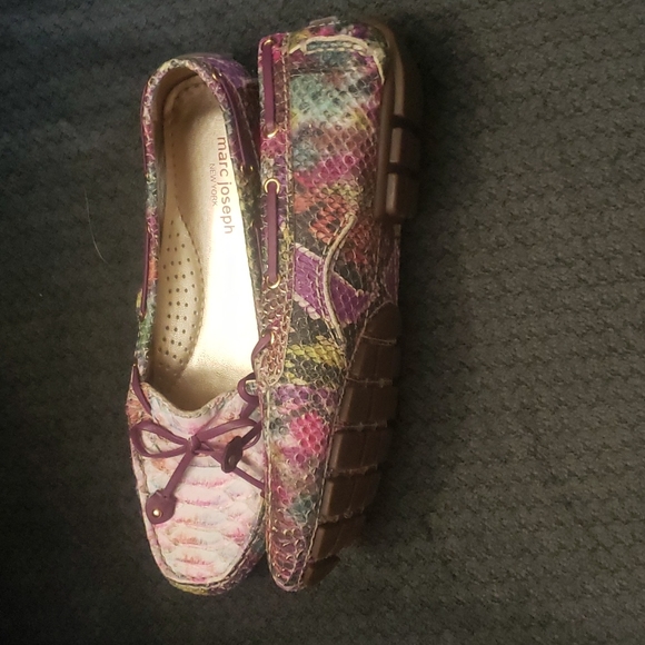 New Marc Joseph New York Leather Snakeskin embossed Size 7 shoes - Picture 3 of 5